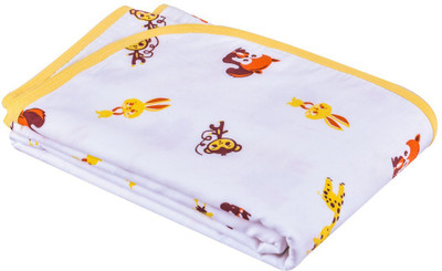 

Wonder Wee Printed  Blanket(Cotton, Yellow Animals