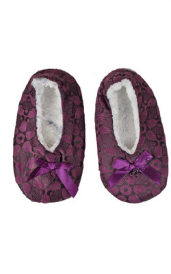 

Tiekart Cute Purple Flannel Booties Footwear for Baby Boys and Baby Girls Booties(Toe to Heel Length - 17 cm Purple)