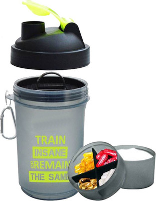 

Hyper Adam AN-404 Smart Shaker With Tablet And protein Compartment 600 ml Shaker(Pack of 1, Black)