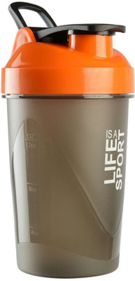 

Mittal Ele 500ml Gym Shaker Plastic Stylish Bottle (Colour May Vary) 500 ml Shaker(Pack of 1, Multicolor), Grey orange