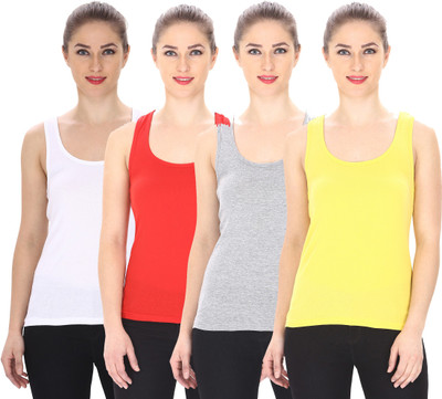 FRISKERS Casual Sleeveless Solid Women Multicolor Top