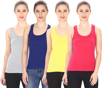 FRISKERS Women Tank Top/Vest(Pack of 4)