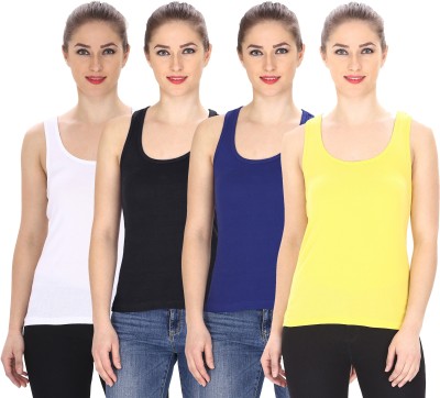 FRISKERS Casual Sleeveless Solid Women Multicolor Top