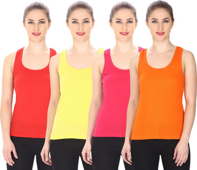 FRISKERS Women Tank Top/Vest(Pack of 4)