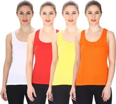 FRISKERS Women Tank Top/Vest(Pack of 4)
