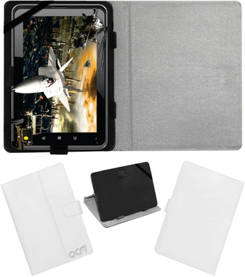 ACM Book Cover for Fujezone Smart Tab A200(White, Cases with Holder)