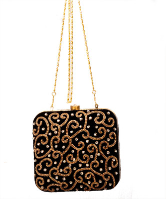 

RICHLYNN Party Black, Brown Clutch
