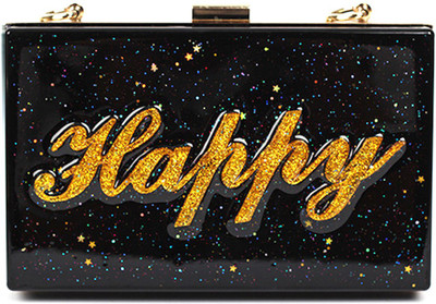 

Coral Tree Party Black Clutch
