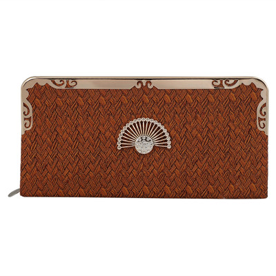 

HUSSIE Casual Brown Clutch