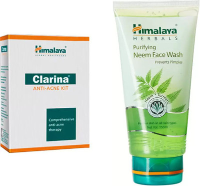 

Himalaya Clarina Anti Acne Kit, Purifying Neem Face Wash(Set of 2)