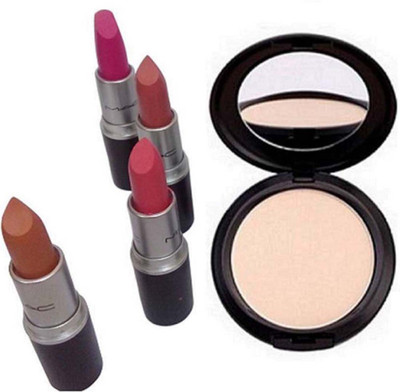 

Glorist Mac Matte Finish Lipstick and Studio Fix Compact (Pack of 5)(Set of 5)