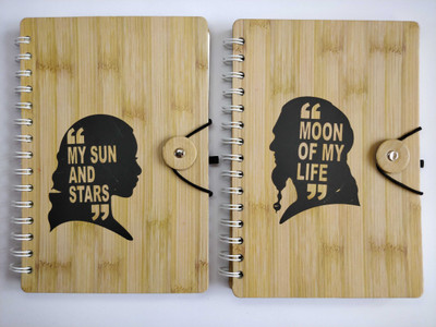 

OfficeMate A5 Diary(WOODEN03, BROWN,BLACK, Pack of 2)
