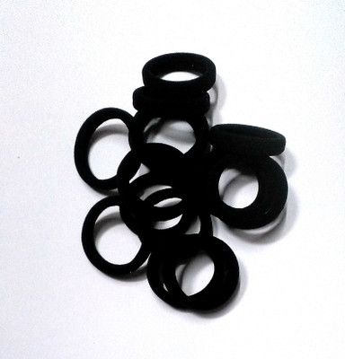 

OM Black Hair Rubber Bands Long Lasting Hair Rubber Band (30 pics) Rubber Band(Black)