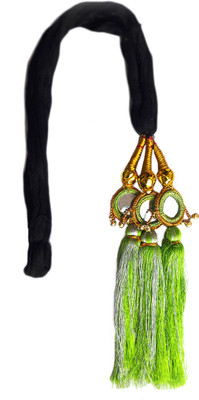 

Rapidsflow Punjabi Parandi Choti Hair For Women And Girls / dance accessories For Women And Girls Braid Extension(Green)