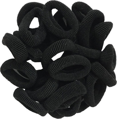 

P17 collection Pack of Medium size soft hair Rubber bands Rubber Band Hair Band(Black)