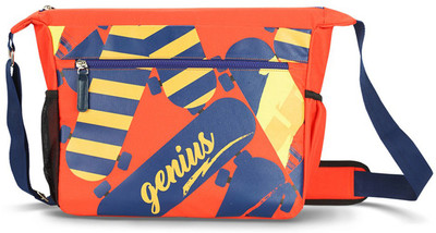 

Genius 15 inch Laptop Messenger Bag(Multicolor), Red