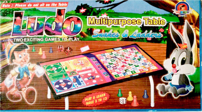 

Nici Multipurpose Table Ludo Snakes & Ladder(Multicolor)