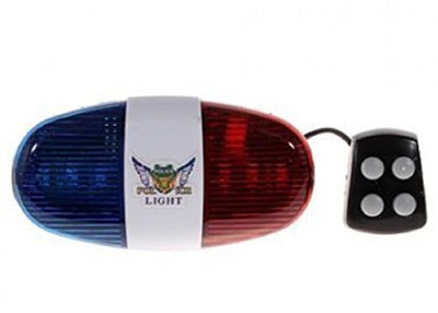 

RIDER'S CHOICE Multifunctional Cycling 6 LED Bike Police Front Light Warning Cycling Electric Horn Bell LED Rear Break Light(Red)