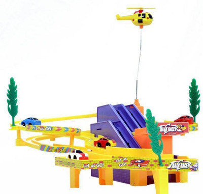

Z A Enterprises Multicolor Car and Helicopter Racing Track with Sound Effects (Multicolor)(Multicolor)