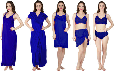 Bombshell Women Nighty Set(Blue)