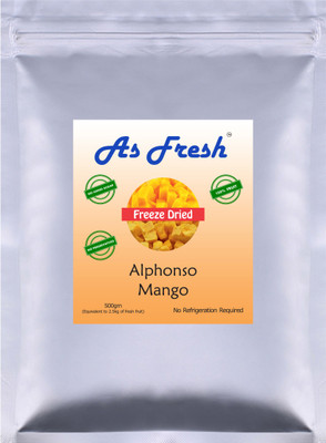 

As Fresh Freeze Dried Alphonso Mango (Unsweetened,100% fruit) Mango(500 g, Pouch)