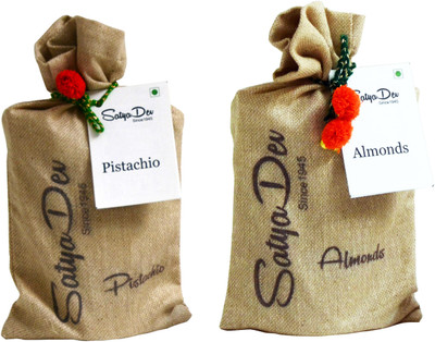 

SatyaDev Almond-Pistachio Assorted Nuts(400 g, Pouch)