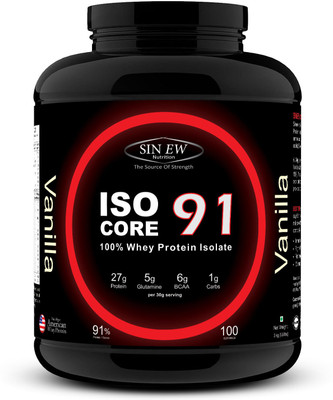 SINEW NUTRITION Isocore 91, Whey Protein Isolate Whey Protein(3000 g, Vanilla)