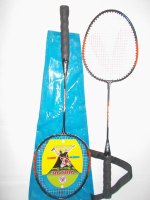 

VIRLOK 41202 Red, Black Strung Badminton Racquet(G4 - 3.25 Inches, 150 g), Black;red