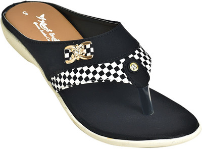 

Alert India Women Black::Beige Flats