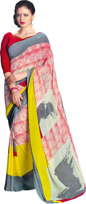Ratnavati Printed Daily Wear Georgette Saree(Multicolor) Flipkart