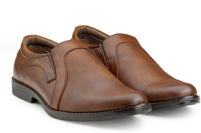 

Escaro Men's Formal Slip On For Men(Brown, Tan