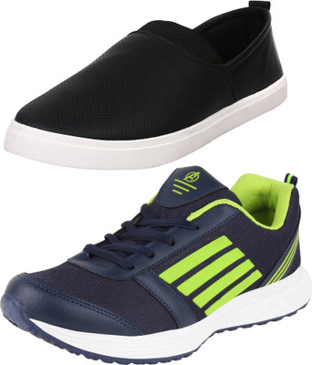 

Aero 02 Pair Combo AMG Performance Running and Canvas Sneakers For Men(Navy, Green, Black, Navy::pgreen::black