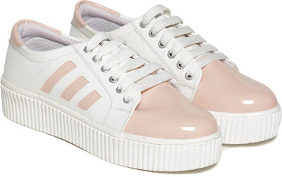 

TEN Pink Casual Shoes Sneakers For Women(Pink, White