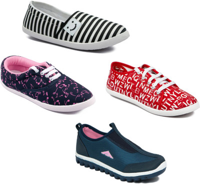 

Asian Women Casual & Running Shoes Combo Pack of 4 Casuals For Women(Multicolor