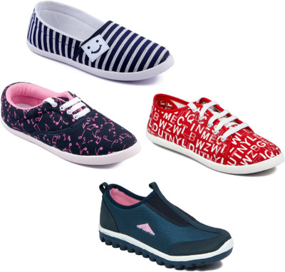 

Asian Women Casual & Running Shoes Combo Pack of 4 Casuals For Women(Multicolor