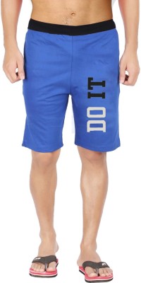HOTFITS Printed Men Blue Basic Shorts