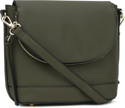 

Accessorize Women Casual Khaki PU Sling Bag