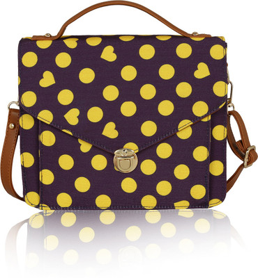 

Kleio Women Casual Purple, Yellow Canvas Sling Bag