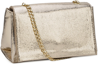 

Accessorize Women Evening/Party Pink, Gold PU Sling Bag, Gold;pink