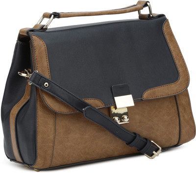 

Accessorize Women Casual Tan, Blue PU Sling Bag, Blue;tan