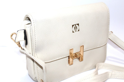 

Technology Ahead Women Casual White PU Sling Bag