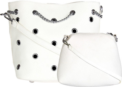 

aaradhya creations Girls Casual White PU Sling Bag
