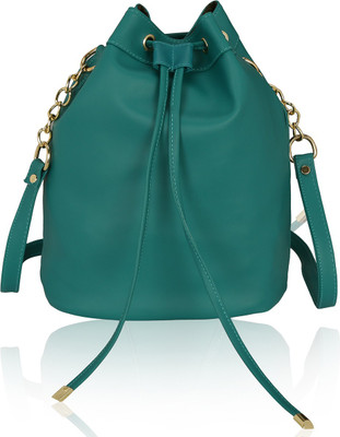 

Kleio Women Casual Green Leatherette Sling Bag