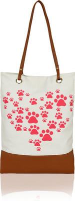 

Kleio Women Casual White Canvas Tote