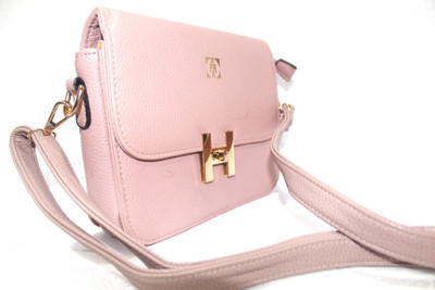 

Technology Ahead Women Casual Pink PU Sling Bag