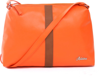 

ADAIRA Girls Casual Orange Leatherette Sling Bag