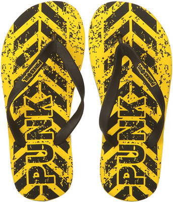 

PUNK Flip Flops, Black-yellow