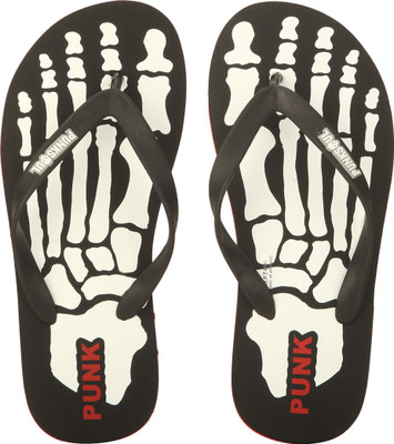 

PUNK Flip Flops, Black-red