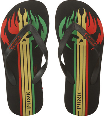 

PUNK Flip Flops, Black-red