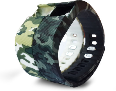 

fbandz Replacement strap for TW64, Mil64, Skull64, TW64S and Akira64 Smart Band Strap(White, Green), Beige;white